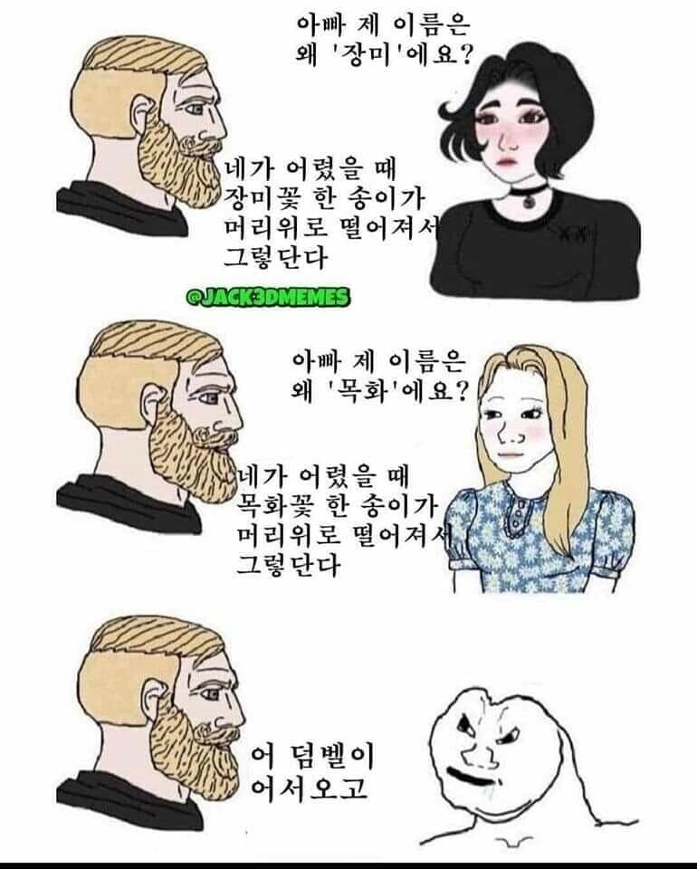 아빠 제이름은 왜 이렇게 지으셧어요?
